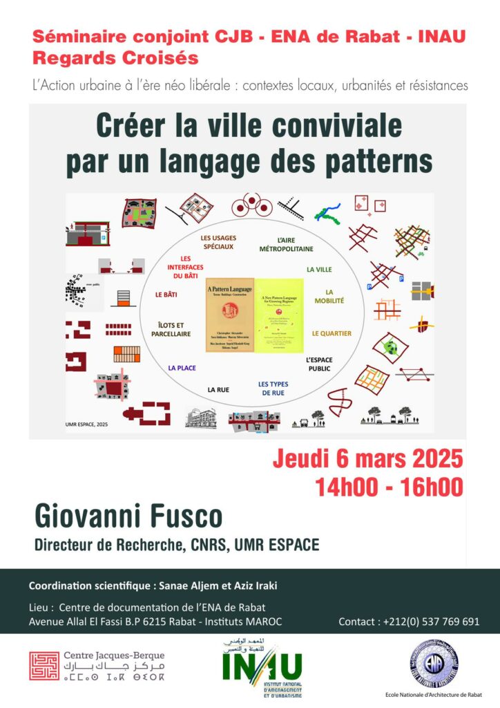 Conférence «Créer la ville conviviale par un langage des patterns»